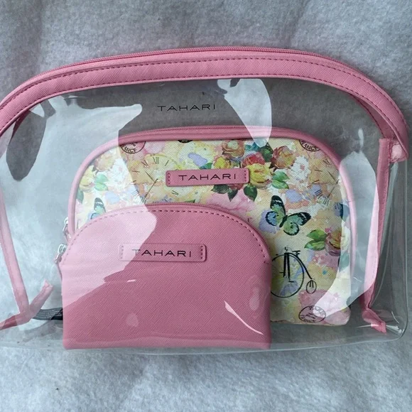 Tahari Travel Trio Cosmetic Bags Set of 3 NWT - Picture 1 of 9